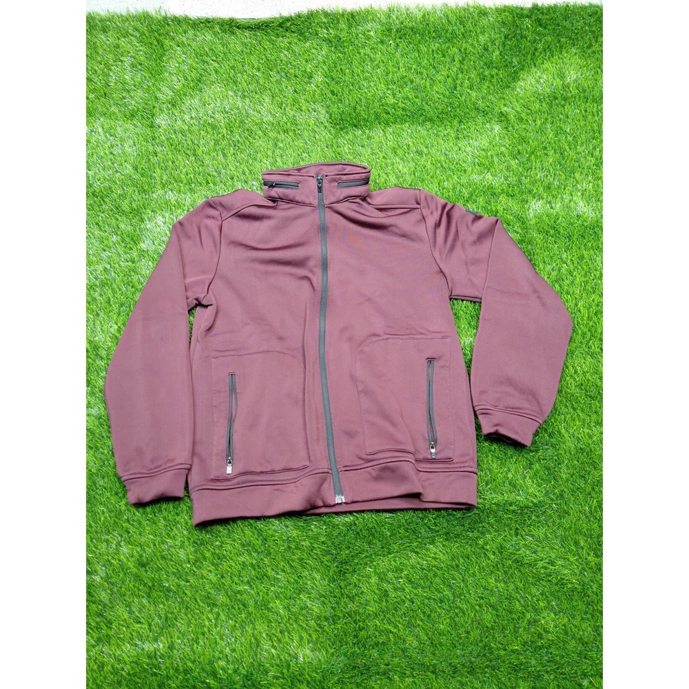 Allen Solly Track Jacket Medium Burgundy Mens Polyester Spandex Full Zip